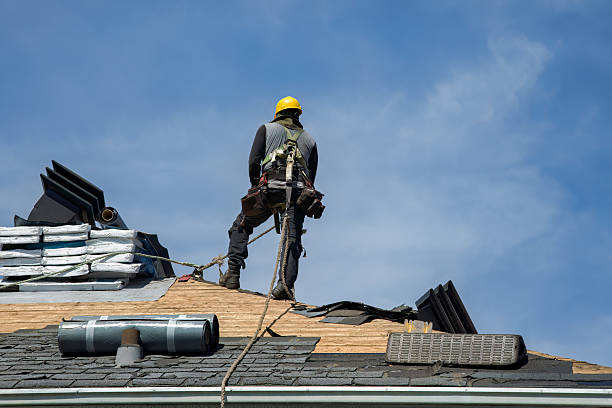 Professional Roofing technician working in Lake Arrowhead, ME